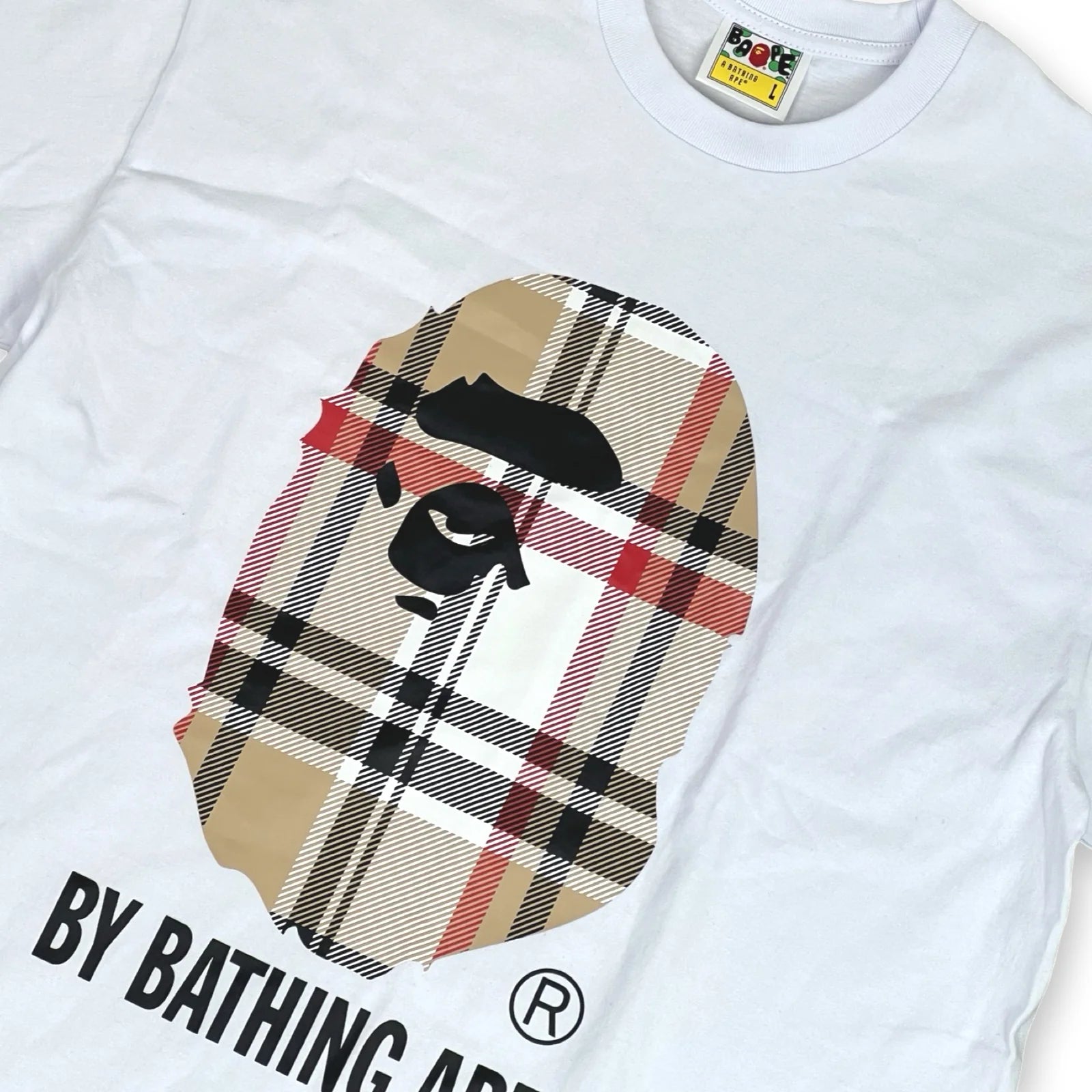BapeXBurberry Tee White